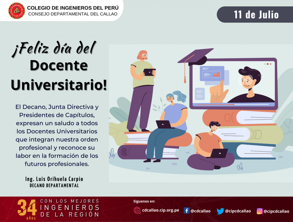 11 de julio del 2022 Feliz día del Docente Universitario Consejo